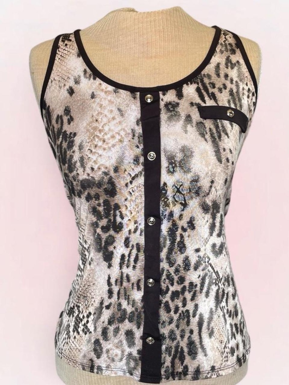 Y2K Eclipse Leopard Print Flowy Tank Top